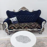 مبل ۹ نفره نیمه سلطنتی به همراه جلو مبلی|مبلمان خانگی و میز عسلی|زاهدان, |دیوار