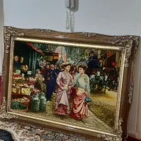 تابلو فرش دو دختر شاهزاده|تابلو فرش|اهر, |دیوار