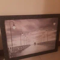 ۲ عدد تابلو دکوری چراغ دور طرح سنگ