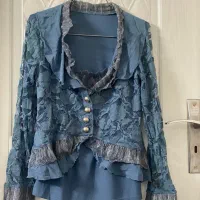 لباس زنانه دامن و کت و کراپ ست