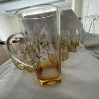 سوفله و ست پارچ لیوان و تابه مستطیل پیرکس  فرانسه|ظروف سرو و پذیرایی|کرج, جهان‌شهر|دیوار