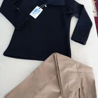 پیراهن شلوار ژاکارد یقه دلبر