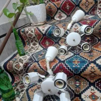۲ عدد چراغ آویز ۴ شعله متحرک جنس بدنه فلزی