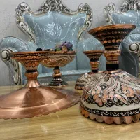ظروف مسی قلم کاری|ظروف سرو و پذیرایی|تهران, تختی|دیوار