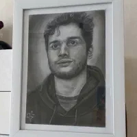 نقاشی سیاه قلم|تابلو، نقاشی، عکس|نیشابور, کوی یغما|دیوار