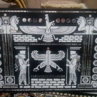 تابلو اینه کاری شده هخامنشی و بلبل