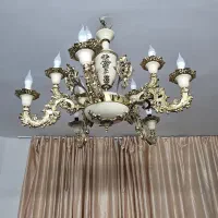 سه عدد لوستر بدنه برنجی در حد نو