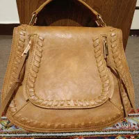 کیف چرم قهوه ای دوشی دستی