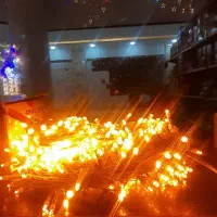 اجرا تونل نوری در سرزمین ریسه|ریسه و چراغ تزئینی|شیراز, فخرآباد (دروازه کازرون)|دیوار