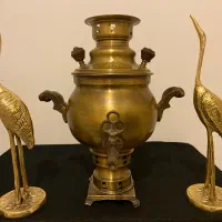 سماور ذغالی برنجی مهردار