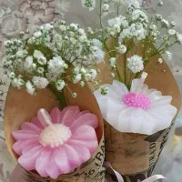 انواع دمکنی شمع  گل برای روی میز