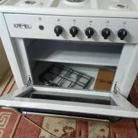 گاز پنج شعله طرح فر صفحه لعابی سفید|اجاق گاز و لوازم برقی پختوپز|شیراز, شهرک بهار|دیوار