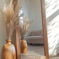 آینه قدی مینیمال چوبی / تولیدی|آینه|رشت, سیا اسطلخ|دیوار