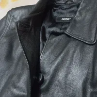 بارانی بلند چرم گاو سایز ۴۰ الی ۴۲ مردانه و زنانه