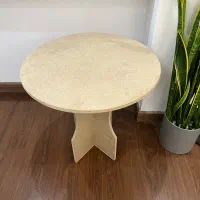 میز چوبی گرد نو با رومیزی|مبلمان خانگی و میز عسلی|تهران, شهرک محلاتی|دیوار