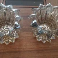 شیشه کریستال طرح لاله خطی شامپاینی لوستر