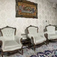 مبل منبت دست ساز همراه۲عسلی وجلو مبلی ۷نفره