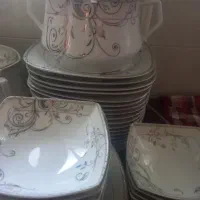 سرویس چینی ۱۸ نفره|ظروف سرو و پذیرایی|صحنه, |دیوار