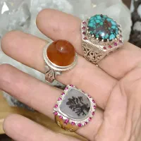 ۳عدد انگشتر نقره کلکسیونی