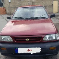 ماشین پراید قرمز صدفی مدل80