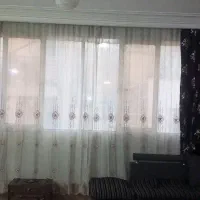 پرده کار شده پولک دوزی شده کرم رنگ