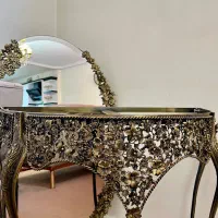 آینه شمعدان برنز کنده کاری شده|آینه|تبریز, |دیوار