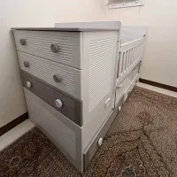 سرویس خواب کودک و نوجوان رنگ سفید طوسی