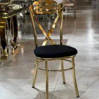 صندلی لهستانی فلزی/تاجدار و آبکاری/صندلی تالاری