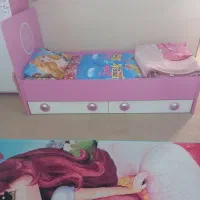 سرویس خواب دخترانه همراه با تشک|تخت و سرویس خواب|مسجد سلیمان, |دیوار