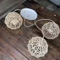 دو عدد لوستر مدرن و حصیری|لوستر و چراغ آویز|تهران, ولنجک|دیوار