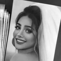 نقاشی چهره سیاهقلم مدادرنگ رنگ روغن|تابلو، نقاشی، عکس|شیراز, فرهنگ شهر|دیوار