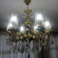 لوستر برنجی ۶ شاخه|لوستر و چراغ آویز|ملایر, |دیوار