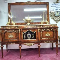 ست آینه کنسول تمام چوب ترکیب برنز