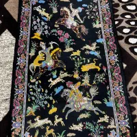 قالی شکارگاه دست باف