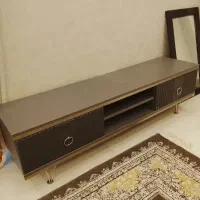 میز تلویزیون کلاسیک رنگ طوسی درحدنوMDF