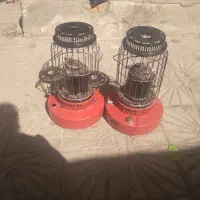 دو عدد چراغ نفتی سالم با یک عدد بخاری گازی