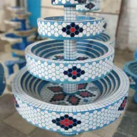 انواع ابنما طبقاتی سیمانی طرح سنگ و سرامیکی حوضچه|مصالح و تجهیزات ساختمان|کاشان, شهرک ۲۲ بهمن|دیوار