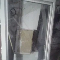 درب یو پی وی سی پروفیل سنگین شیشه دو جدارهupvc