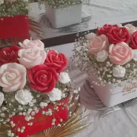 باکس گلهای تزئینی شمعی ماندگار|صنایع دستی و سایر لوازم تزئینی|ری, فیروزآبادی|دیوار