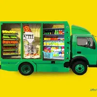 راننده همراه با ماشین