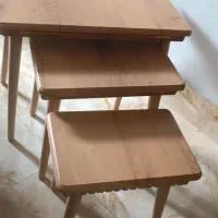 جلو مبلی کشو دار و ۳سایز عسلی فندقی روشن|مبلمان خانگی و میز عسلی|چالوس, |دیوار