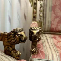 سرویس شاهنشین عتیقه سفارشی کنده کاری دست چوب خالص