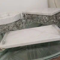 سرویس پذیرایی سنگی و پایه گلدار