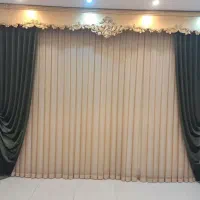 والن های پرده مخمل سبز