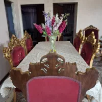 میزناهارخوری ۸نفره پارچه مخمل