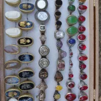 انواع انگشتر نقره عیار پایین و سنگ طبیعی|جواهرات|کرمانشاه, |دیوار