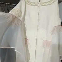 مانتو مجلسی سفیدبلند