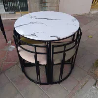 میزغذا خوری کم جا مشکی