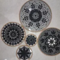 دیوار کوب ماندالا قلاب بافی سه بعدی