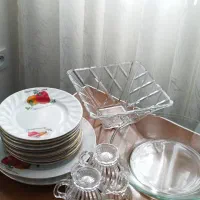 سرویس چینی صبحانه.پارچ و سینی|ظروف سرو و پذیرایی|خرم‌آباد, |دیوار